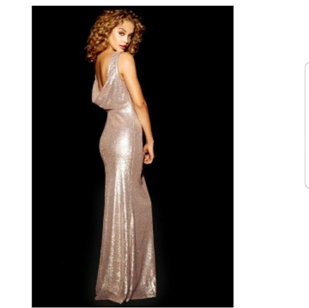 Matte Rose gold Sequin Dress